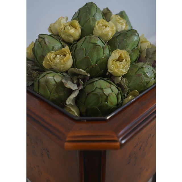 Theodore Alexander Theodore Alexander Burl Mahogany 2 Tier Plant Stand For Sale - Image 4 of 15