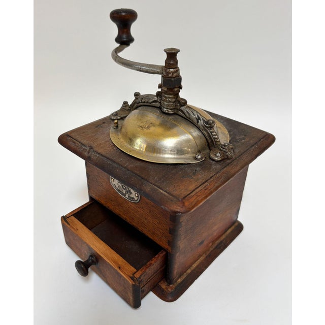 Early 20th Century Japy Frères Antique French Coffee Grinder Beechwood and Cast Iron, Circa 1920 For Sale - Image 5 of 15
