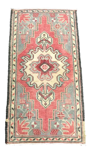 1960s Vintage Turkish Handmade Rug-1’8’x3’4"