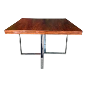 Milo Baughman for Thayer Coggin Rosewood and Chrome Side Table
