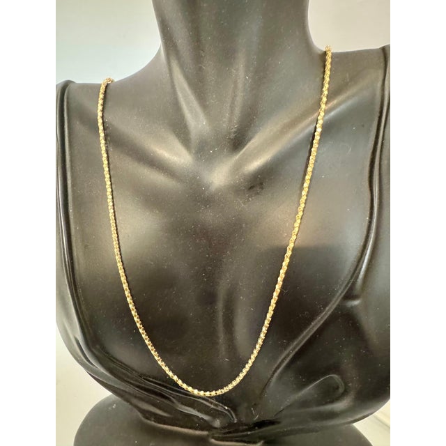 18 Karat Yellow Gold 6.2 Gm, Bubble Chain, 1.9 Mm Necklace, 23 " Long For Sale In New York - Image 6 of 8
