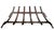 Metal Mid 20th Century Fireplace Insert Grate With Six Brackets For Sale - Image 7 of 8