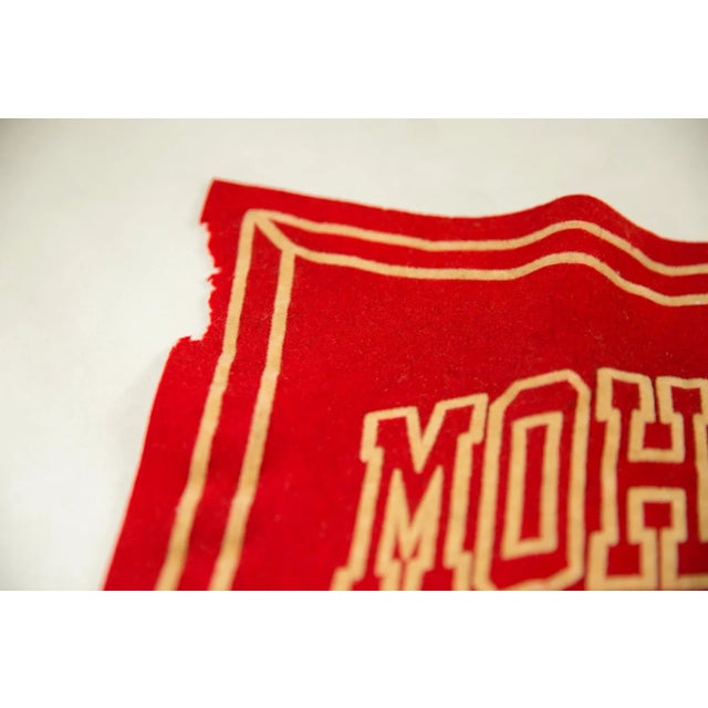 :: Vintage Mohawk College felt banner circa 1940s. Larger rectangular banner featuring the Sampson seal with "Associated...