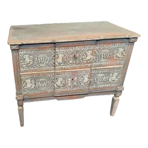 Pair of Hand Painted Neo-Classical Style Bedside Tables From Germany