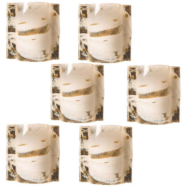 Murano Glass & Brass Sconce attributed to J. T. Kalmar for Kalmar, Austria, 1960s For Sale - Image 15 of 16