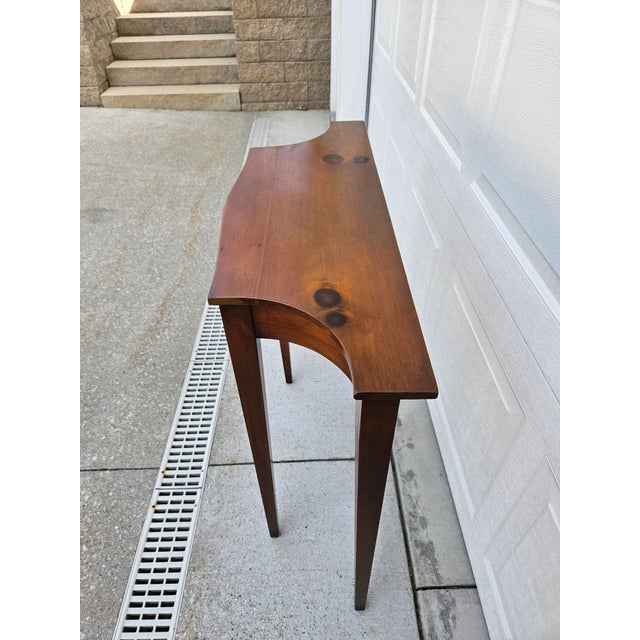 Wood Federal Style Pine Shop Original Console Table For Sale - Image 7 of 11