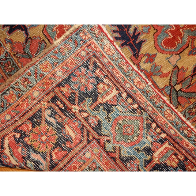 Antique Heriz Serapi Rug 8'9'' X 12'6'' For Sale - Image 4 of 7