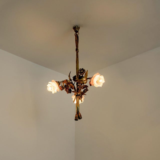Gilt Bronze and Glass Chandelier, France, 1890 For Sale - Image 11 of 16