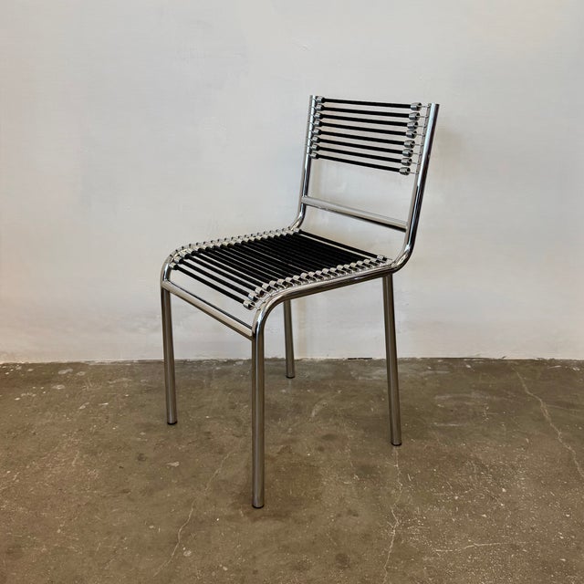 Model 212 Sandows Chairs by Renè Herbst for Pallucco, 1980s, Set of 4 For Sale - Image 6 of 12