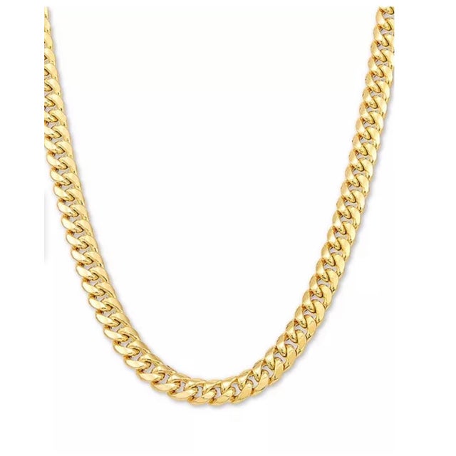 14 Karat Yellow Gold 84 Gm Link Chain Unisex, 24 Inch, 11mm Wide For Sale In New York - Image 6 of 8