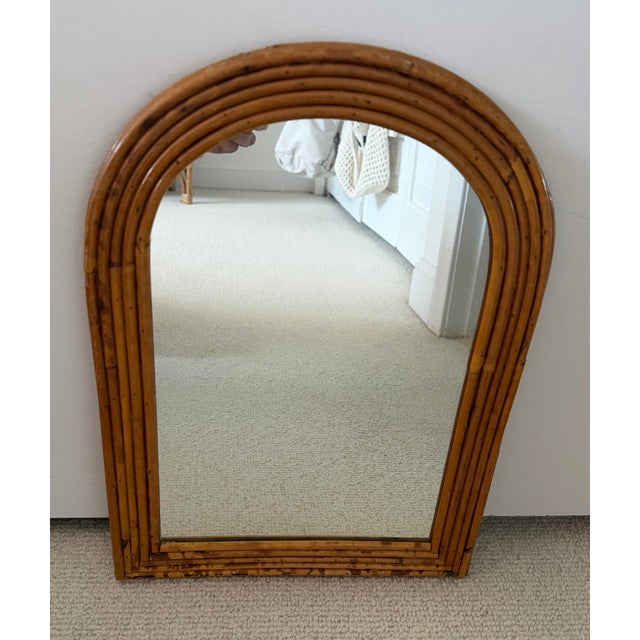 Vintage Pencil Reed Wall Mirror For Sale In Miami - Image 6 of 7