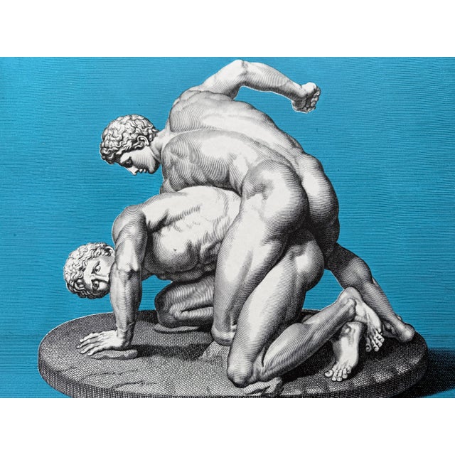 Pop Art 1970s Pop-Art Greek Wrestlers Silk Screen Print For Sale - Image 3 of 12