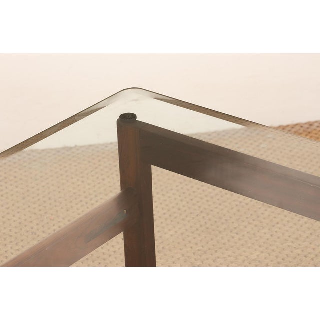 Arne Wahl Iversen Danish Coffee Table in Rosewood and Glass by Arne Wahl Iversen, 1960s For Sale - Image 4 of 13