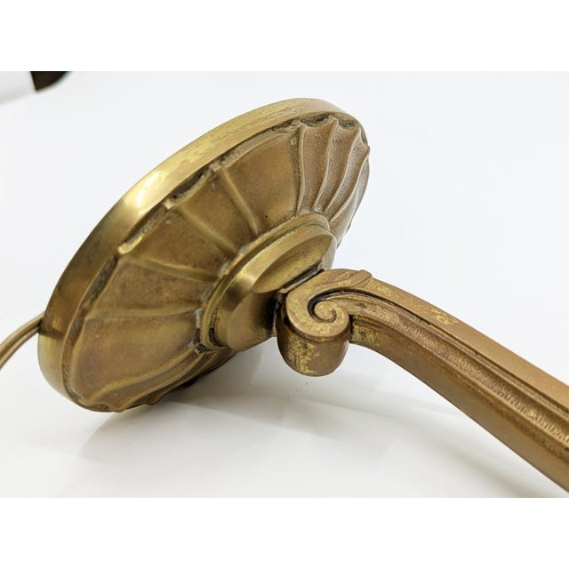 White Italian Art Deco Brass Sconces with Murano Glass Shade, 1930s, Set of 2 For Sale - Image 8 of 18