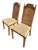 Vintage Singer Furniture Italian Mediterranean Cane Back Dining Chairs For Sale