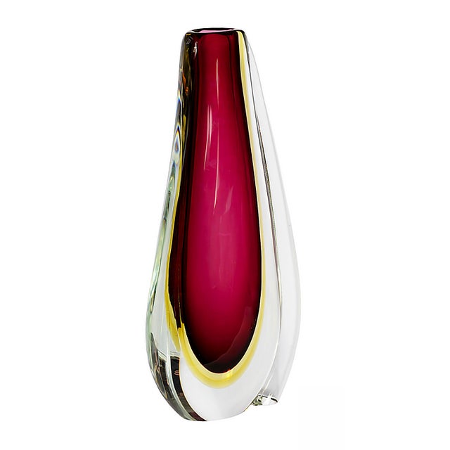 Mid-Century Modern Mid-Century Italian Handmade Sommerso Murano Glass Vase, 1970s For Sale - Image 3 of 7