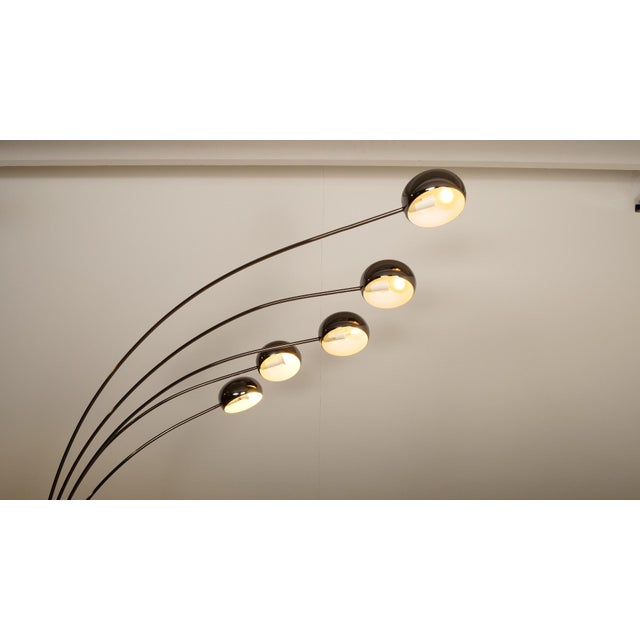 Vintage Swedish Floor Lamp in Chrome and with Marble Foot from Cottex For Sale - Image 9 of 16