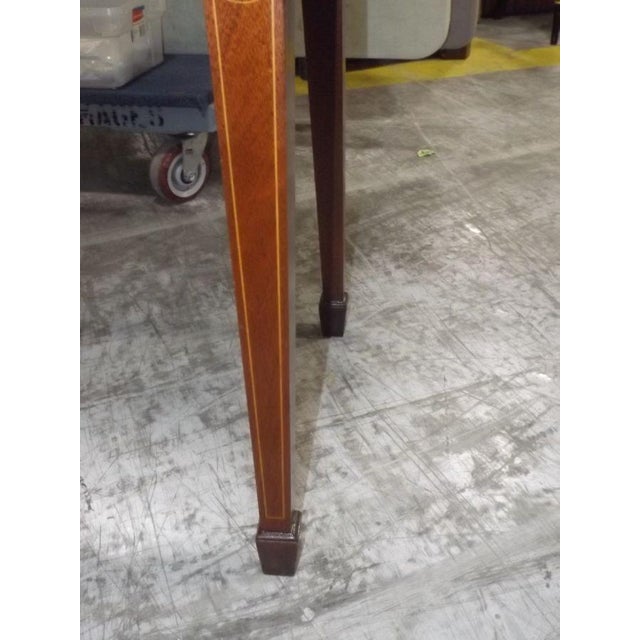 Hickory Chair Furniture Company Gorgeous Monumental Hickory Chair Company Inlaid Satinwood Federalist Buffet For Sale - Image 4 of 10