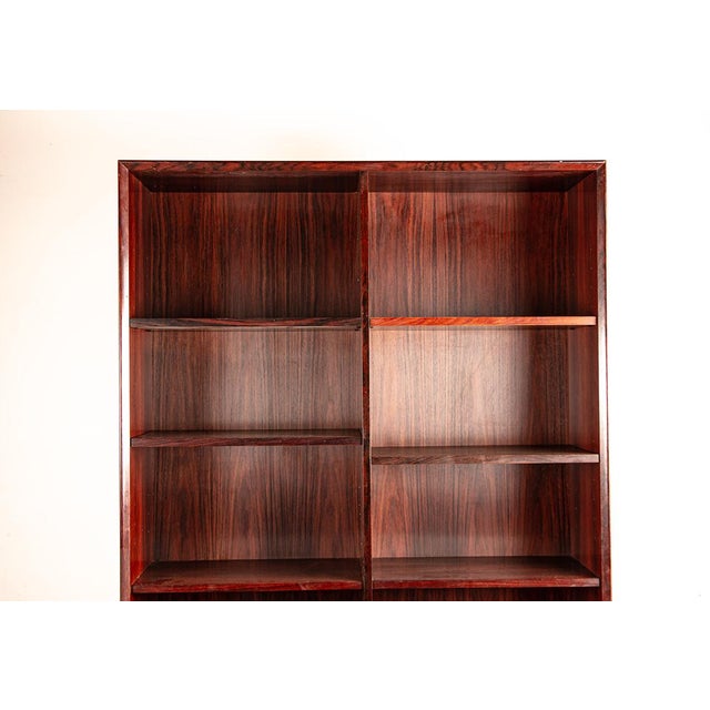 Large Danish Tall Bookcase in Rosewood by Erik Brouer for Brouers Mobelfabrik, 1960s, in Flawless conditions. Designed...