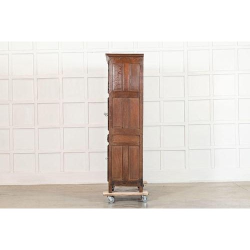 Brown Large 18th Century French Oak Housekeepers Cupboard, 1760s For Sale - Image 8 of 18