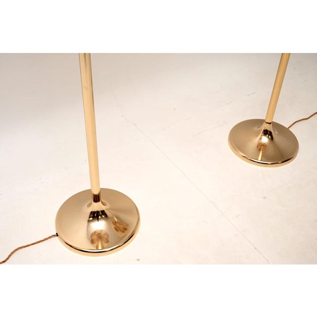 Vintage Italian Brass Palm Tree Floor Lamps, 1970, Set of 2 For Sale - Image 9 of 11