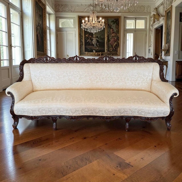 6p salon suite that leans fully into old-world Italian craftsmanship—richly carved solid wood frames paired with freshly...