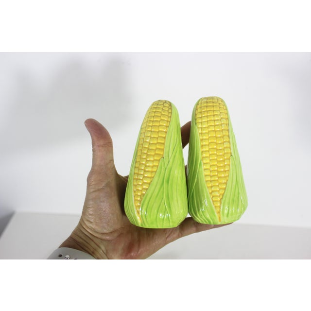 1970’s Vintage Ceramic Corn on the Cob Dishes With Salt and Pepper Shakers - 8 Pieces For Sale - Image 6 of 12