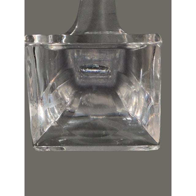 Late 20th Century Late 20th Century Elegant Pair Villeroy & Boch Crystal Candle Sticks 12'' High Marked For Sale - Image 5 of 8