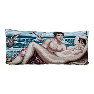 Naughty Needlepoint Pillow For Sale