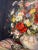 Textile Impressionist Vintage Floral Still Life Oil on Canvas Painting For Sale - Image 7 of 12