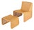 Set of Wicker Chair and Ottoman, 1970s For Sale
