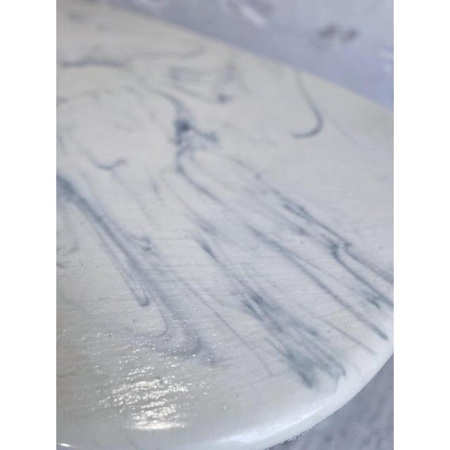 Vintage Danish Modern Marmorino Coffee Table with Sculptural Base, 1991 For Sale - Image 14 of 15