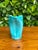 Mid Century Italian Turquoise Art Pottery Vessel | 6.5” For Sale In Naples, FL - Image 6 of 9