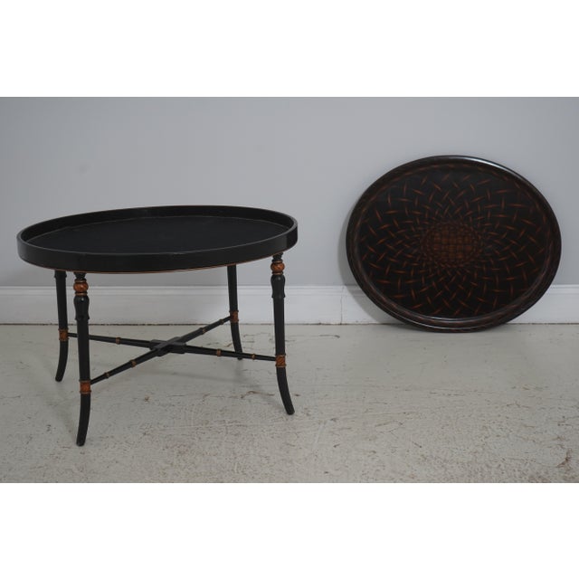 Regency Style Toleware Tray Top Coffee Table For Sale - Image 13 of 14