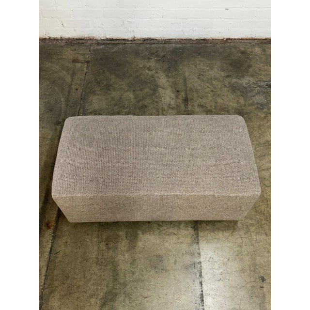 Wood 1980s Básico Ottoman in Cobblestone Gray For Sale - Image 7 of 10