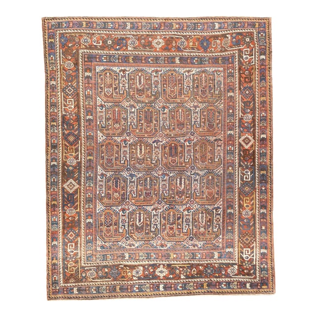 Antique Khamseh Rug 4'10'' x 5'11'' For Sale