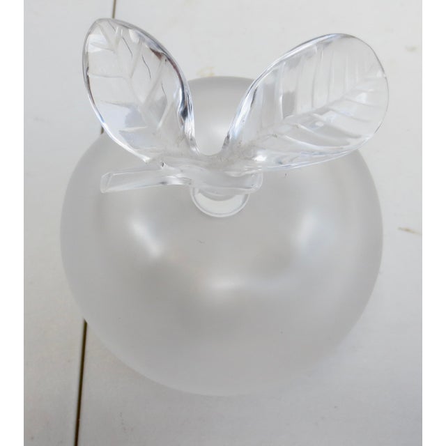 Glass Lalique Perfume Bottle Grande Pomme For Sale - Image 7 of 8