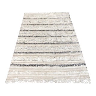 1980s Vintage Moroccan Rug With Sequins For Sale