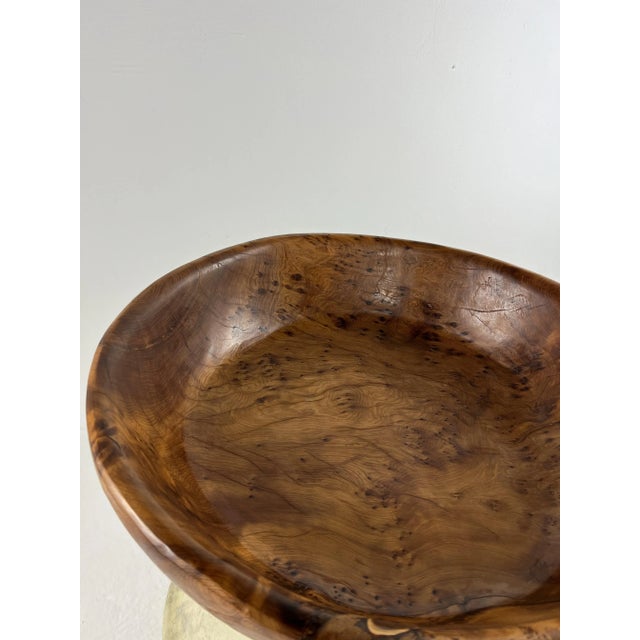 Brown Large Plate in Racine De Tuya For Sale - Image 8 of 18
