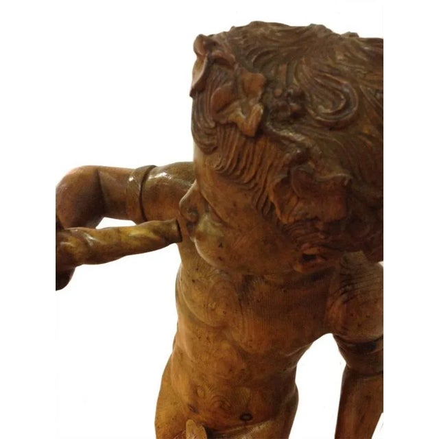 Large 19th Century Fruit Wooden Statues of Young Bacchus, Set of 2 For Sale - Image 4 of 11