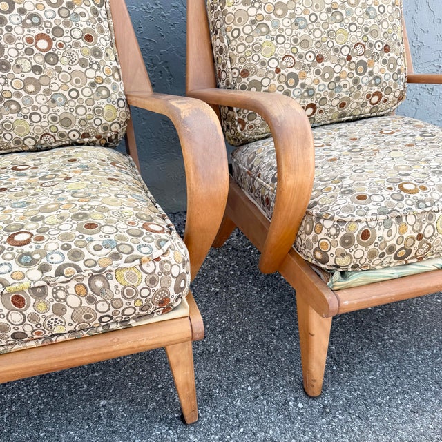 Mid 20th Century Mid Century Modern Bentwood Lounge Chairs by Heywood Wakefield - A Pair For Sale - Image 5 of 11