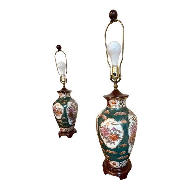 Late 20th Century Porcelain Vase Table Lamps For Sale