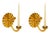 Art Deco Carved and Gilded Wood Wall Candleholder, 1920s, Set of 2 For Sale