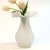 Elevate your interior styling with this rare stunning hand-blown frosted glass vase. Featuring a smooth, bulbous...