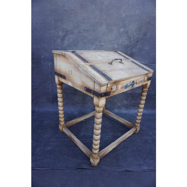 1920s Original Monterey Straw Ivory Desk For Sale - Image 10 of 12