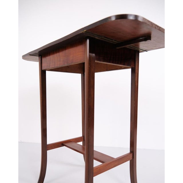 Danish Mahogany Drop-Leaf Side Table, 1920s For Sale - Image 9 of 11