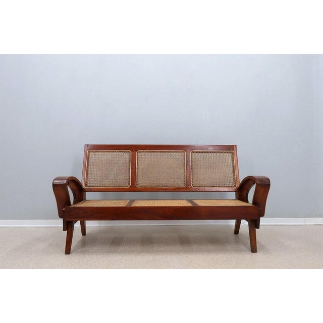 Mid-Century Modern Mid-Century Modern Three-Seater Bench and Armchair in Teak, 1950s, Set of 2 For Sale - Image 3 of 18