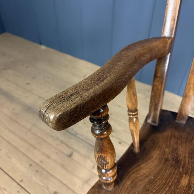 English Brown Windsor Armchair with High Back For Sale - Image 10 of 18