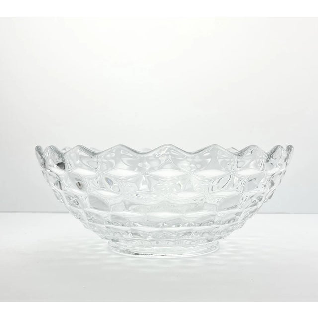 1950s 1950s Fostoria “American” 13-Piece Glass Punch Bowl & Cups Set For Sale - Image 5 of 10
