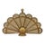 Vintage Brass Peacock Folding Fireplace Screen With Shell Motif For Sale